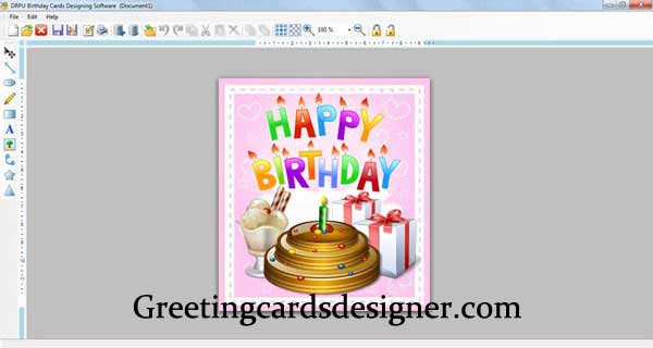 Screenshot of Birthday Cards Designer
