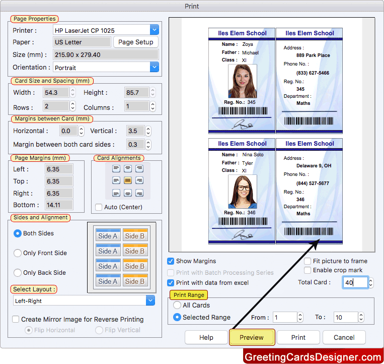 students id cards maker for mac design multiple student id cards on mac