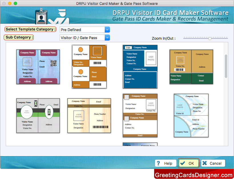 visitor id card and gate pass software for mac design id cards for