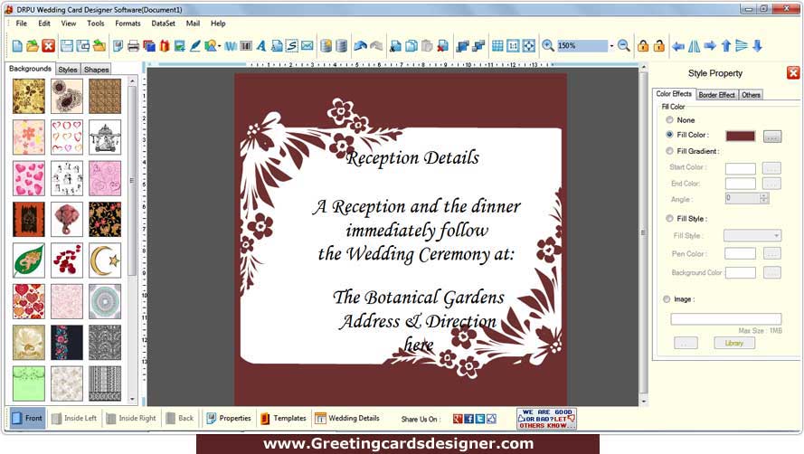 Wedding Card Designer Software screenshot