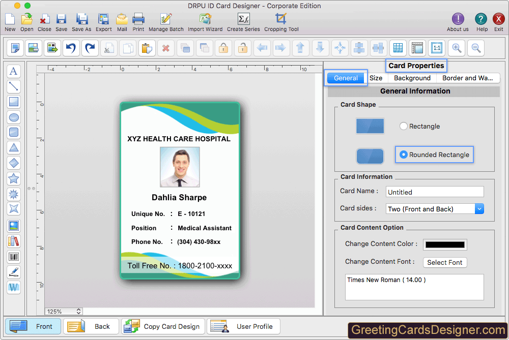 Add Details on ID Card