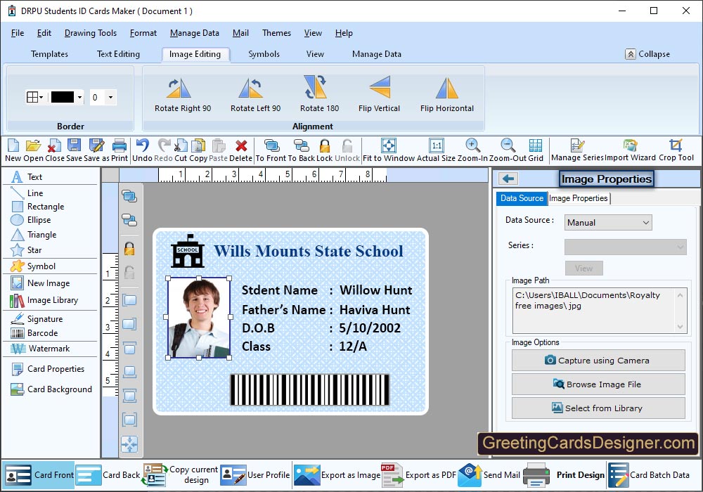 Students ID Card Designer Software