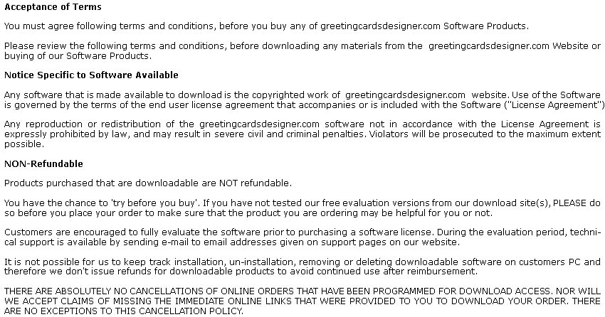 Terms and Conditions